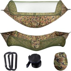 Camping Outdoor Automatic Speed Open Hammock Mosquito Net (Color: Camouflage)